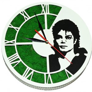 Tablou ceas cu licheni Michael Jackson